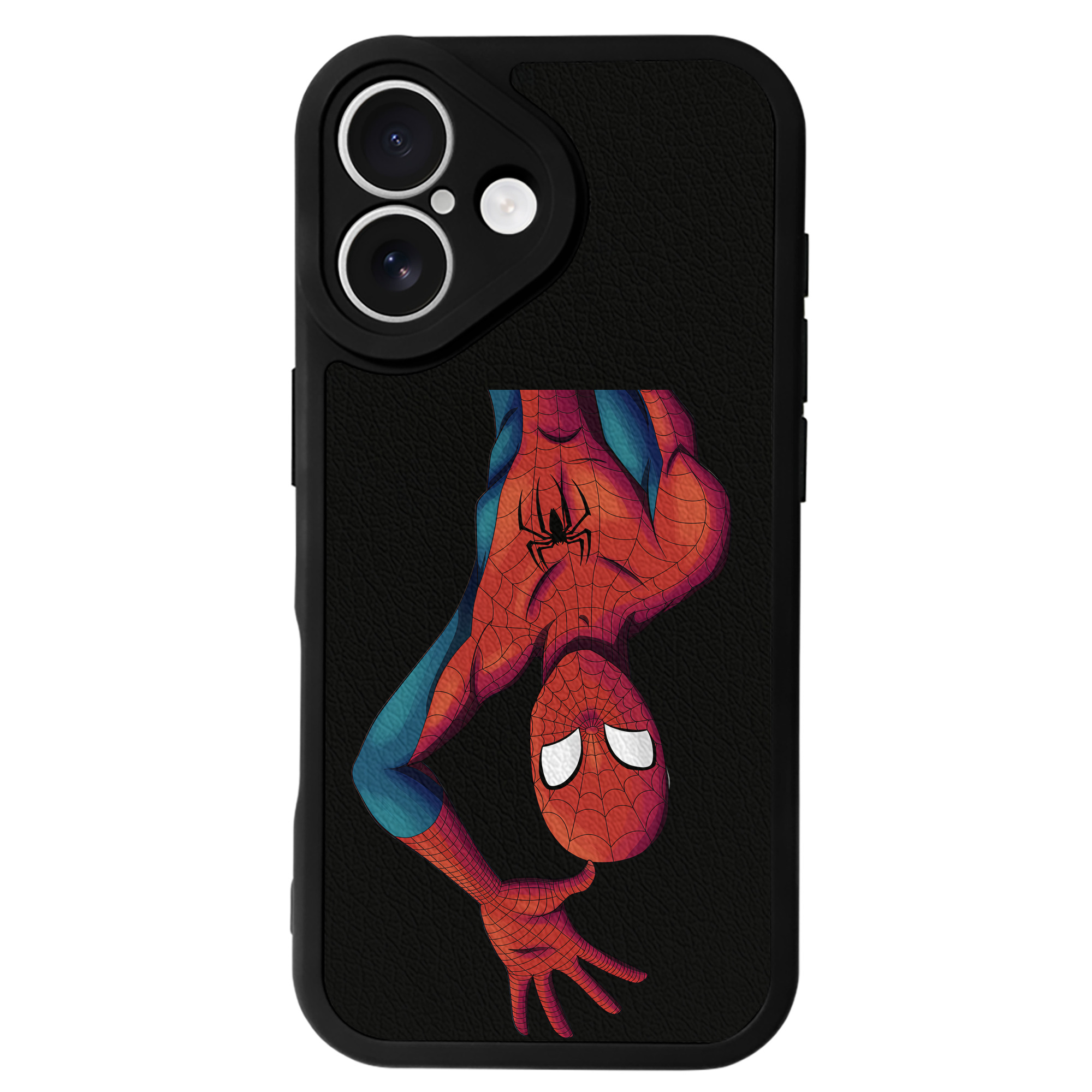 （画像用） Spider Man スパイダーマン 【iPhone 16シリーズ対応】シリコンスマホケース（レザー調） 材質：シリコン